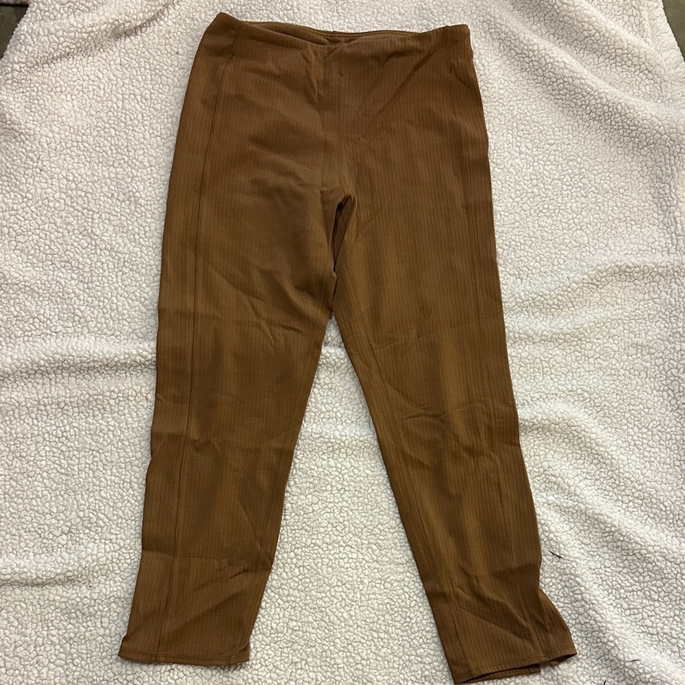 Senita  brown ribbed work pants
